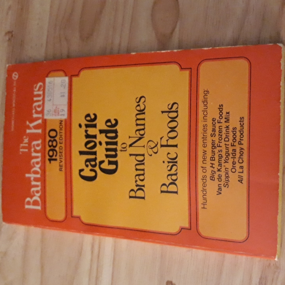 1980 Calorie Guide to Brand Names and Basic Foods paperback book